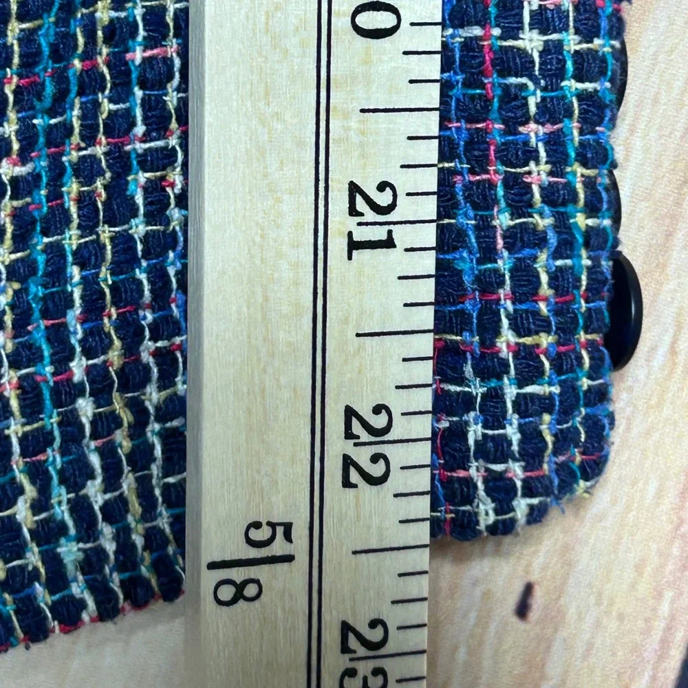 Cortland Petite Collection Blazer Womens 8 Multicolor Silk Tweed‎ Vintage 90s